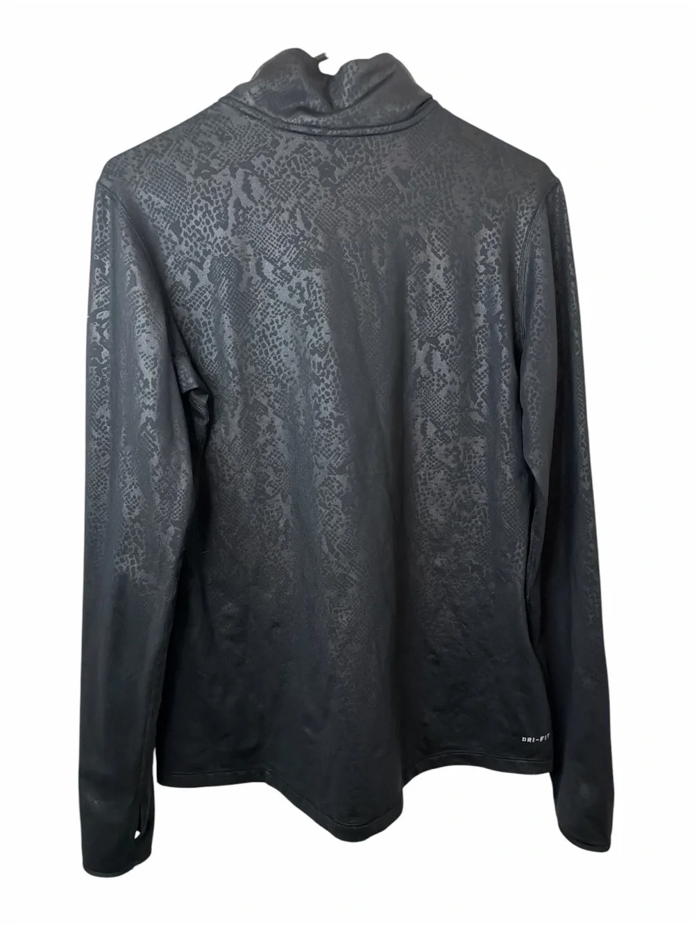 Nike Dri-Fit Black Snakeskin-Texture Half-Zip Pullover XL